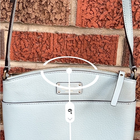Kate Spade New York Light Blue Genuine Leather Crossbody Satchel Purse - Picture 13 of 13